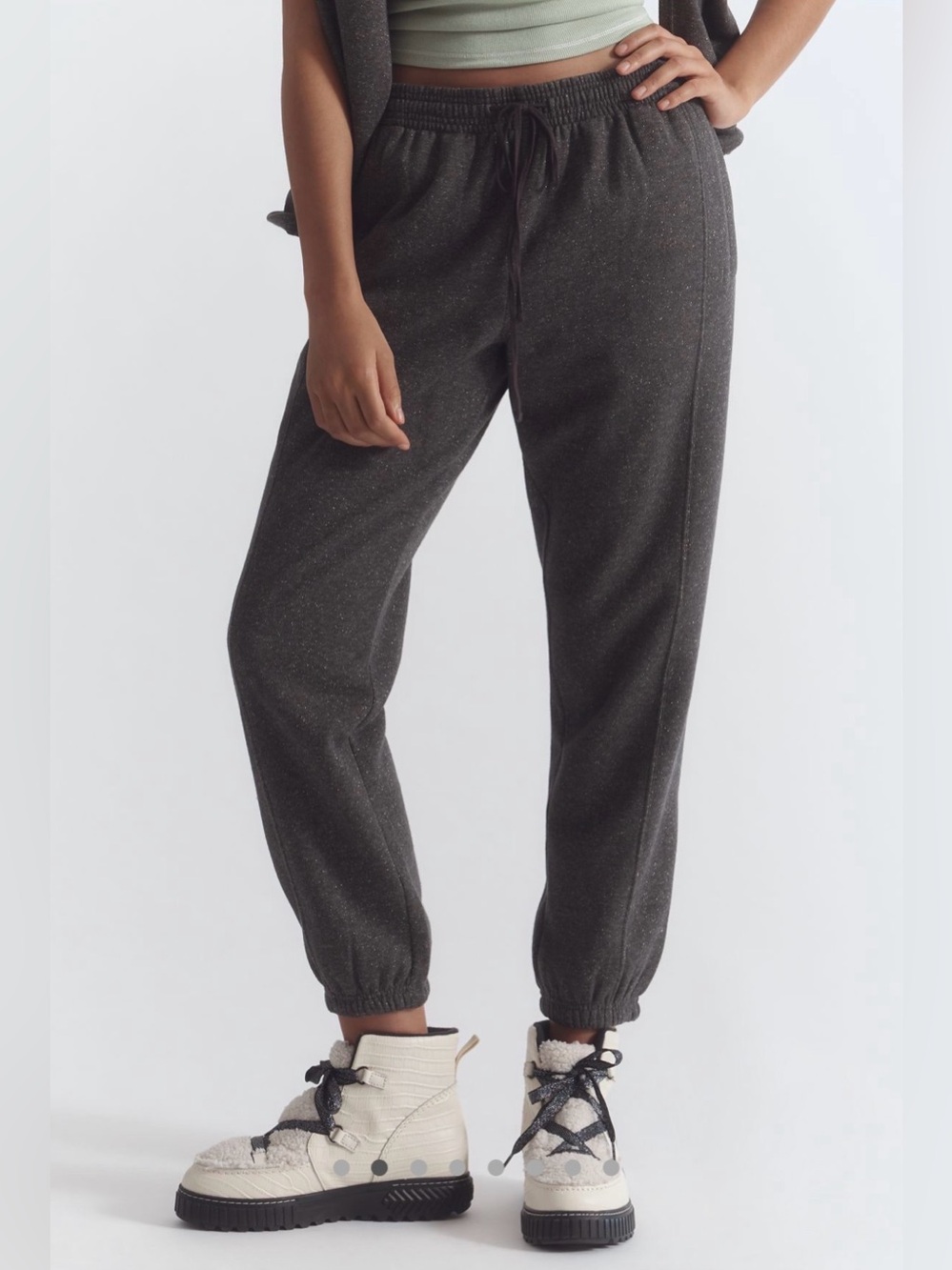 EUC Daily Practice Gray Sparkle Joggers Small